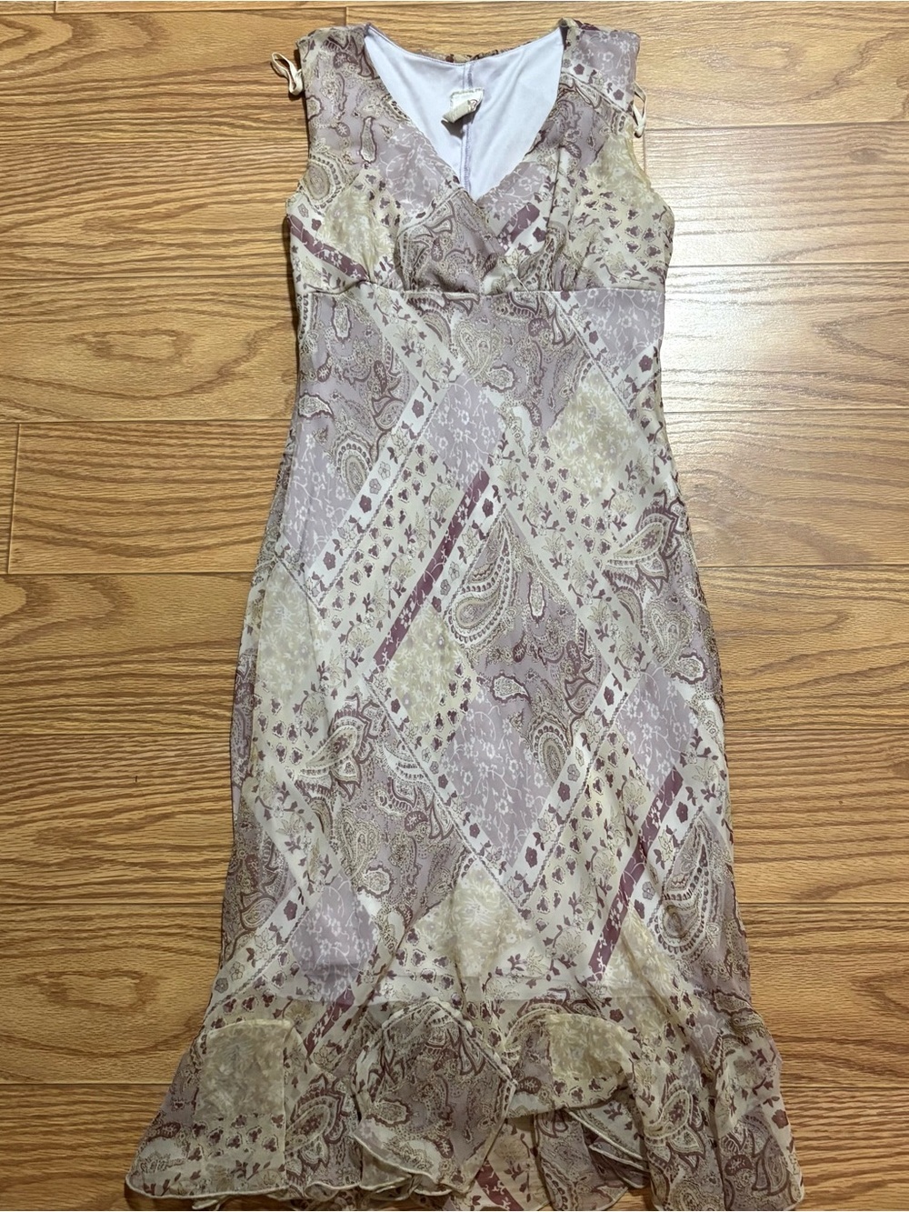 Vintage Y2K 2000s Studio Y Floral Flowy Cottagecore Fairy Dress Women’s 7/8
